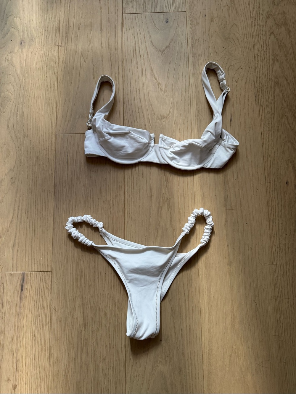 REINA OLGA Brigitte underwired bikini top Bikini Set with Ruched Straps